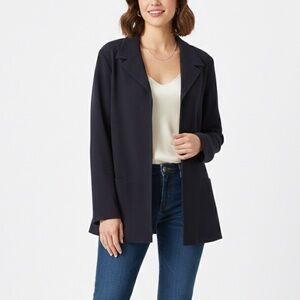 ESCADA Vintage Oversized Wool Blazer | Boxy Blue Jacket Size 44 (US L/12?)